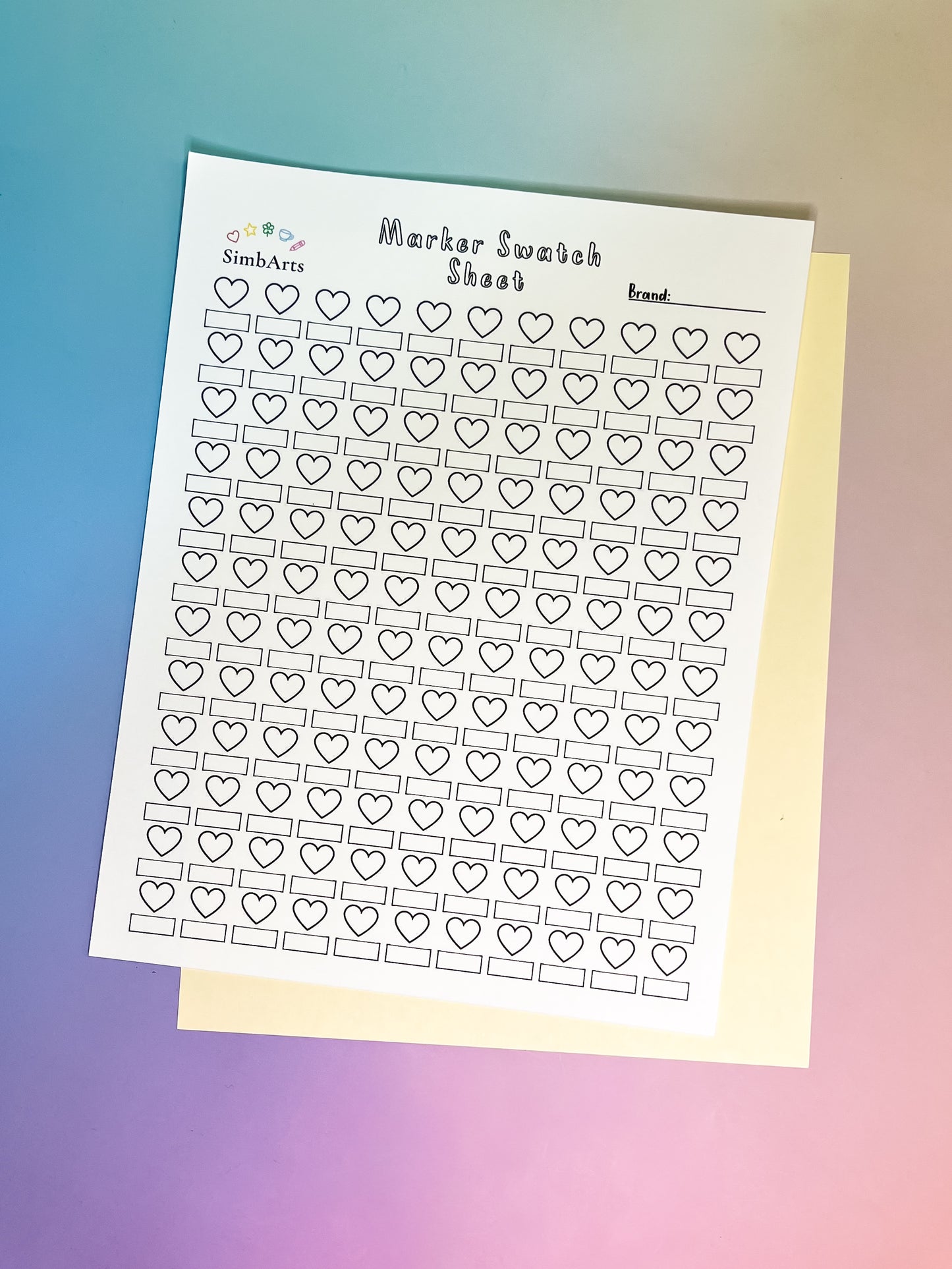 Markers Swatch Sheet – SimbArts Edition