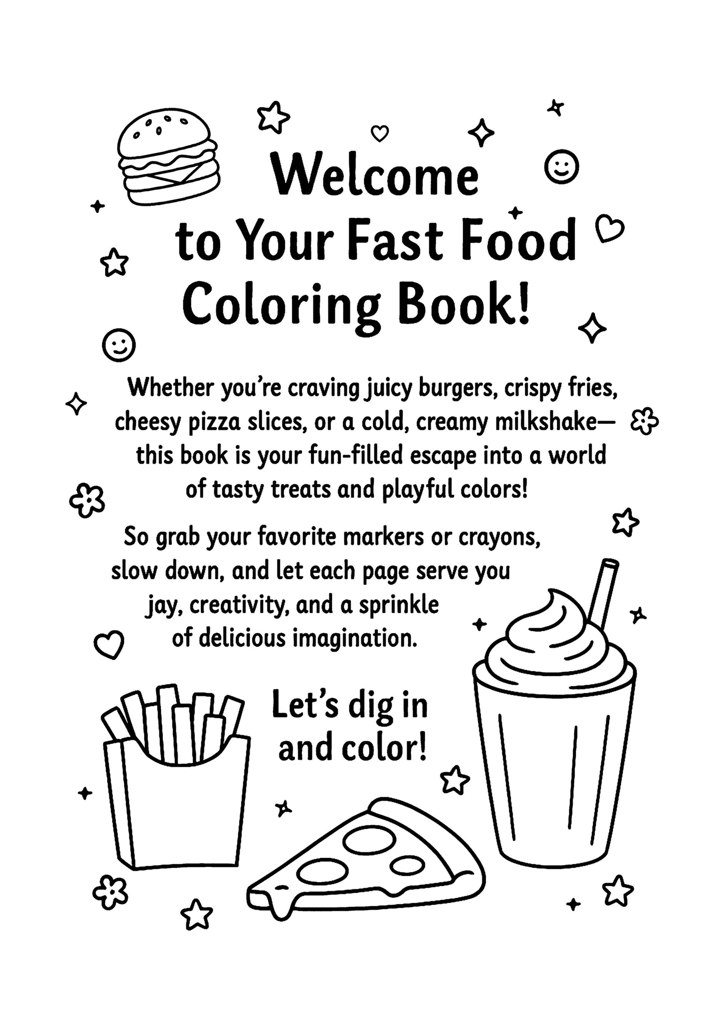 Fast Food Coloring Book – SIMBI books Series