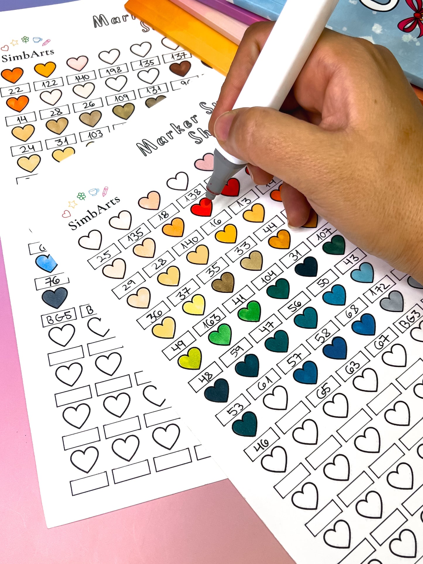 Markers Swatch Sheet – SimbArts Edition