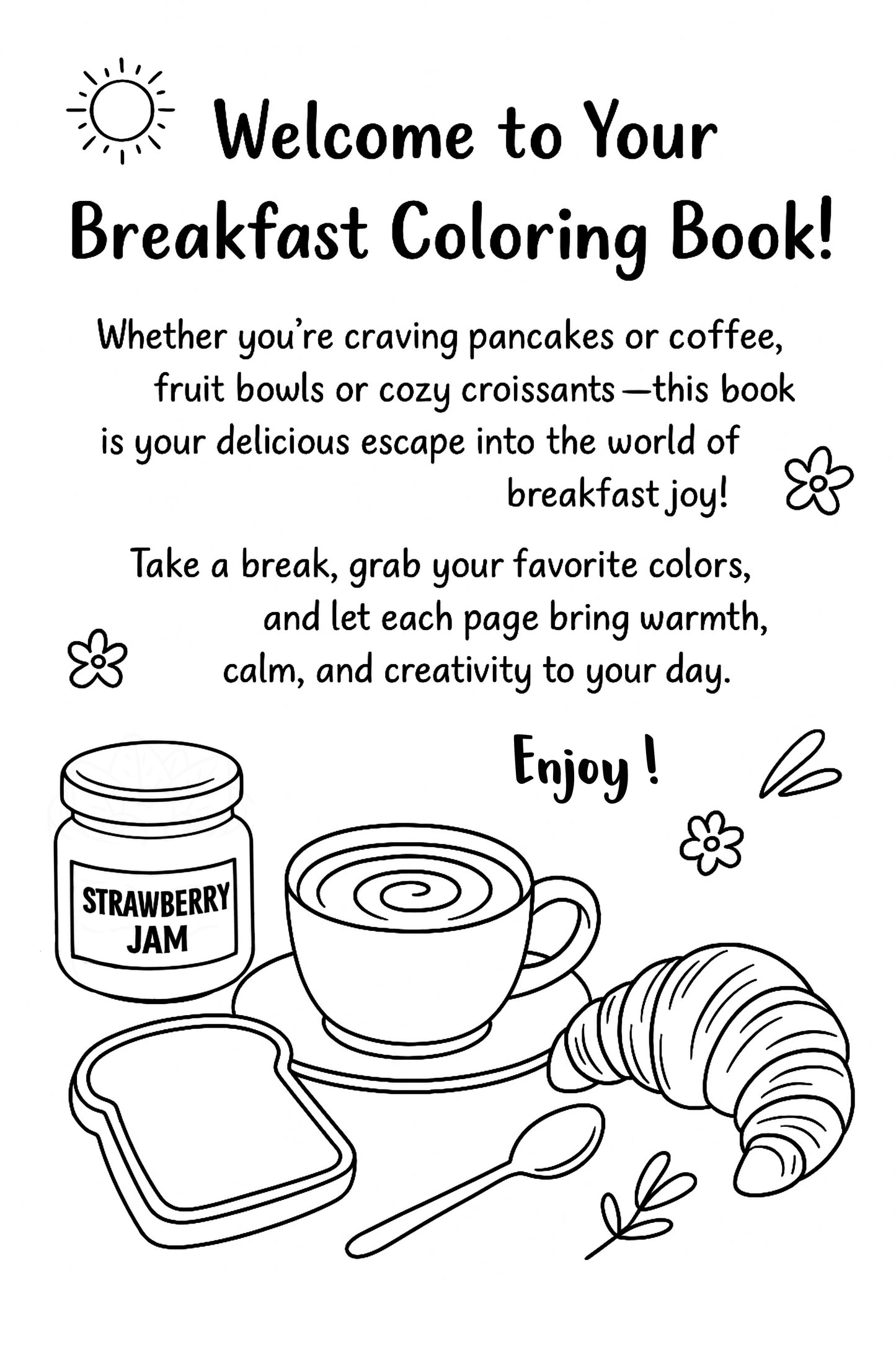 Breakfast – Food & Drinks Coloring Book | SIMBI Books