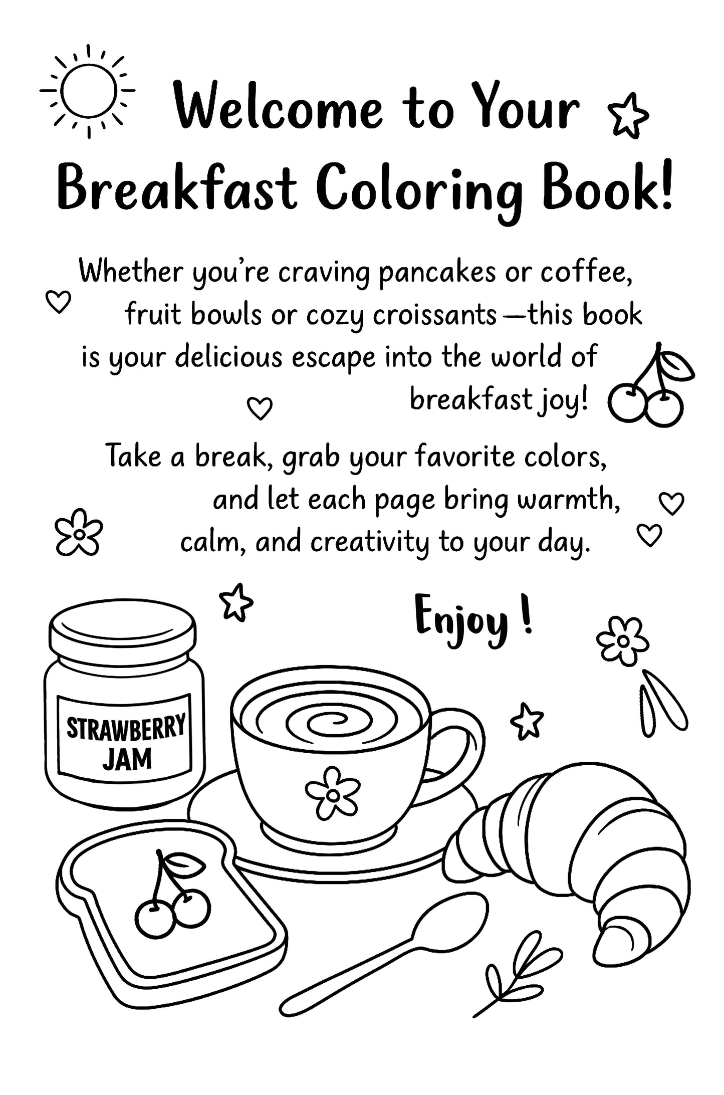 Breakfast Coloring Book – SIMBI books Food Series