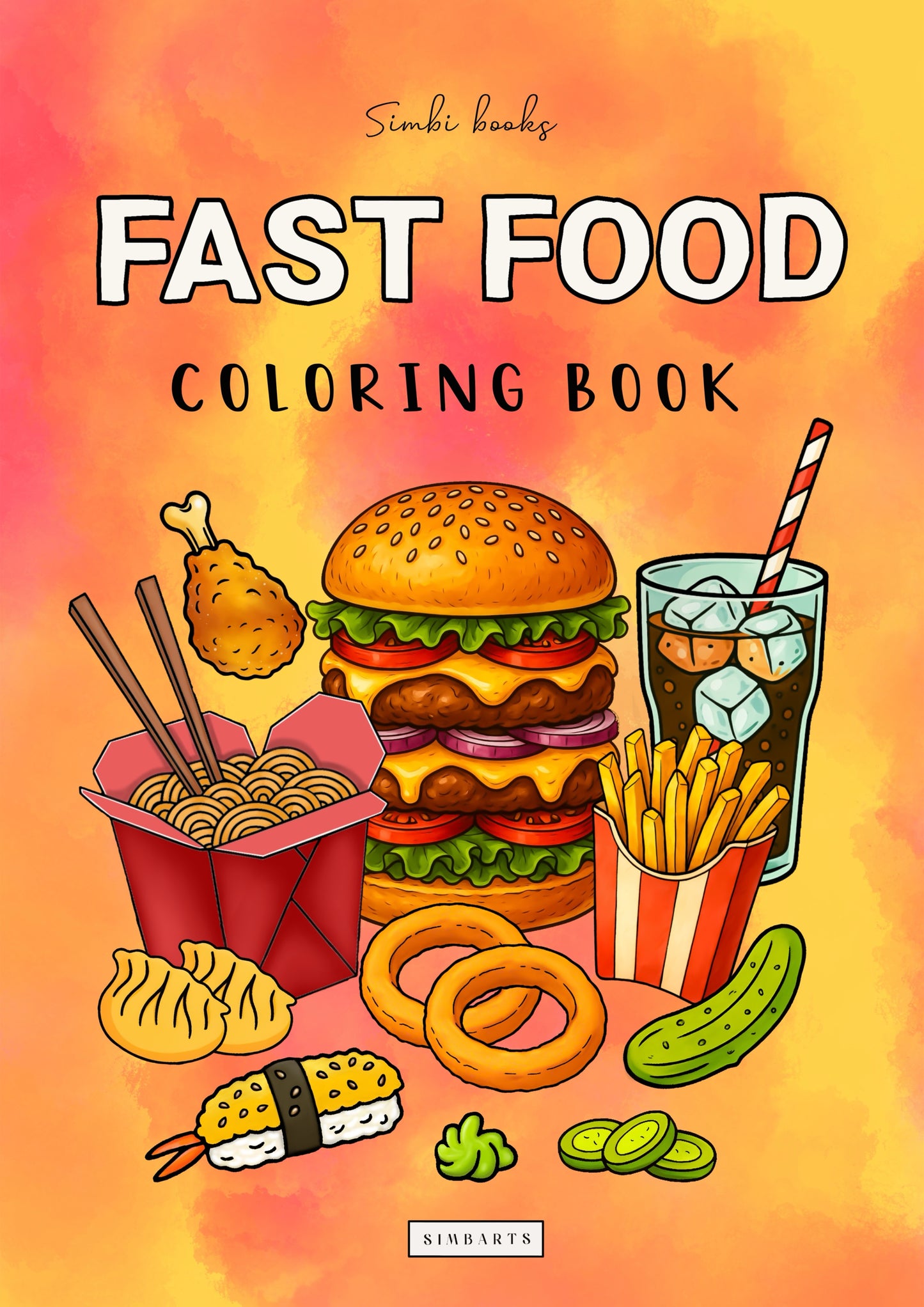Fast Food – Food & Drinks Coloring Book | SIMBI Books