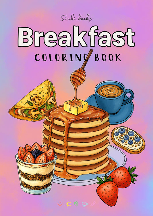 Breakfast – Food & Drinks Coloring Book | SIMBI Books