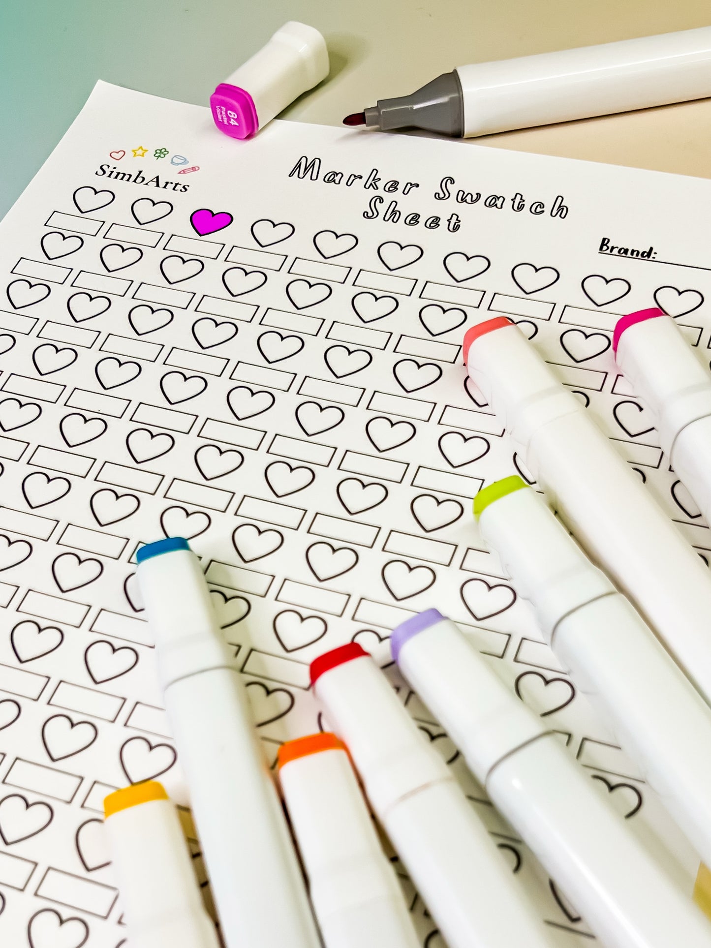 Markers Swatch Sheet – SimbArts Edition