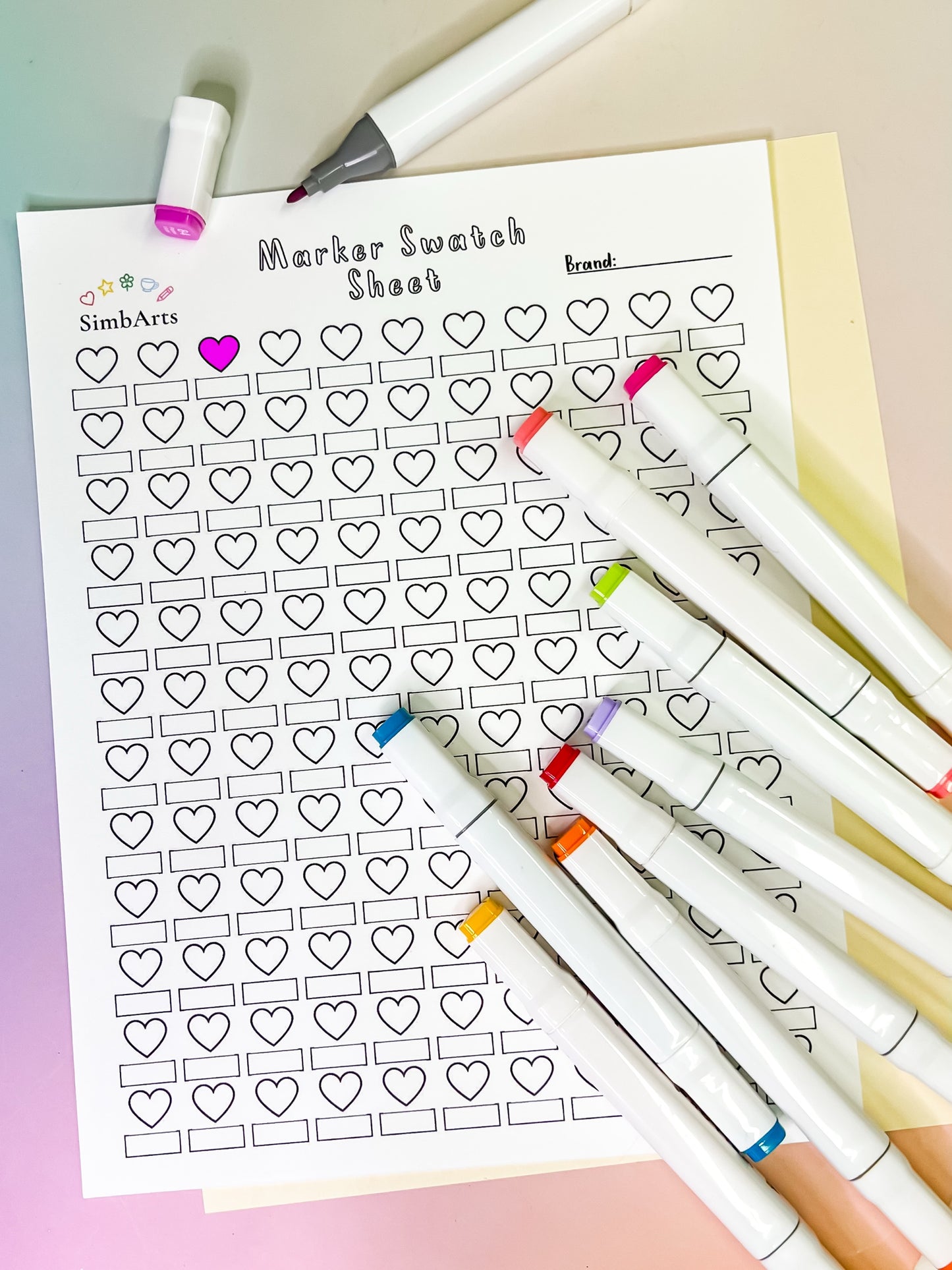 Markers Swatch Sheet – SimbArts Edition